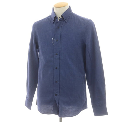 【新品】ブルネロクチネリ Brunello Cucinelli ツイルコットン ボタンダウンシャツ ライトネイビー【 XS 】【 状態ランクN 】【 メンズ 】