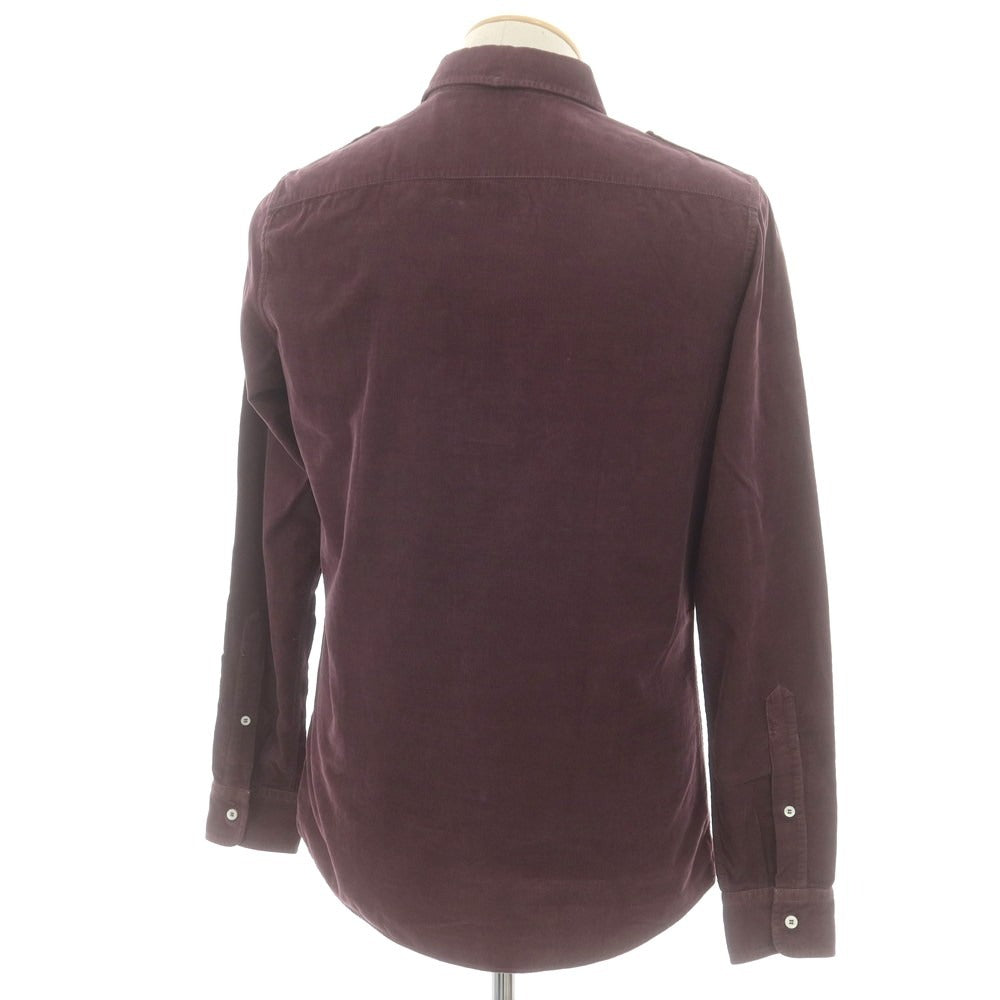 【新品】ブルネロクチネリ Brunello Cucinelli コーデュロイ ミリタリーシャツ ワインパープル【 XS 】【 状態ランクN 】【 メンズ 】