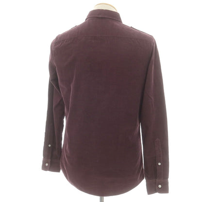 【新品】ブルネロクチネリ Brunello Cucinelli コーデュロイ ミリタリーシャツ ワインパープル【 XS 】【 状態ランクN 】【 メンズ 】