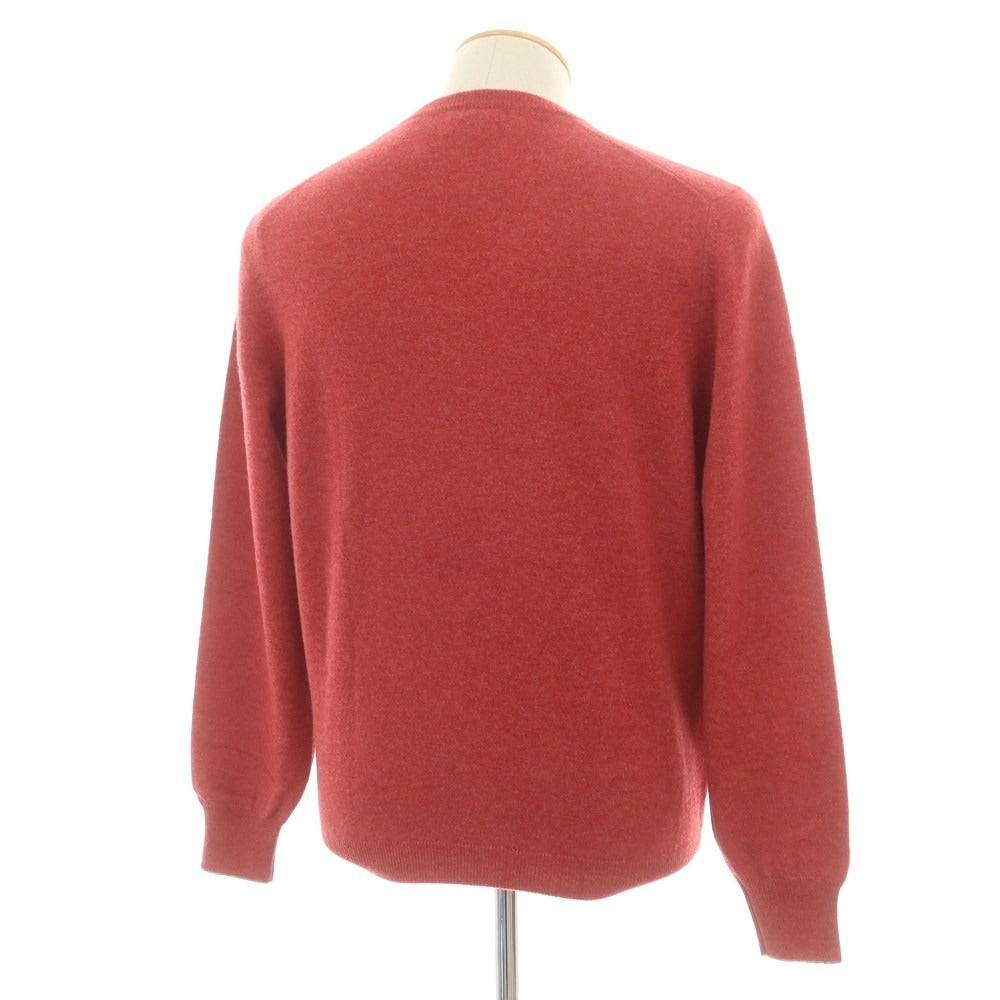 【新品】ブルネロクチネリ Brunello Cucinelli カシミヤ Vネックニット レッド【 46 】【 状態ランクN 】【 メンズ 】