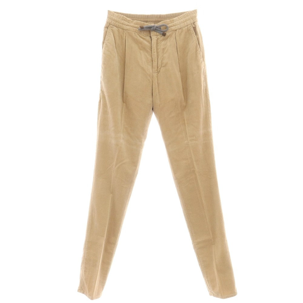 【新品】ブルネロクチネリ Brunello Cucinelli コーデュロイ イージースラックスパンツ ベージュ【サイズ44】【 状態ランクN 】【 メンズ 】 [DPD]