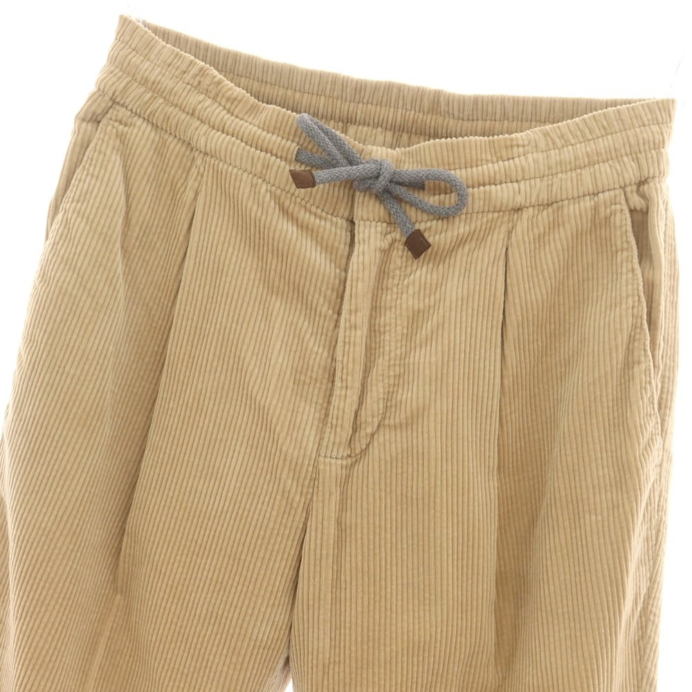 【新品】ブルネロクチネリ Brunello Cucinelli コーデュロイ イージースラックスパンツ ベージュ【 44 】【 状態ランクN 】【 メンズ 】
