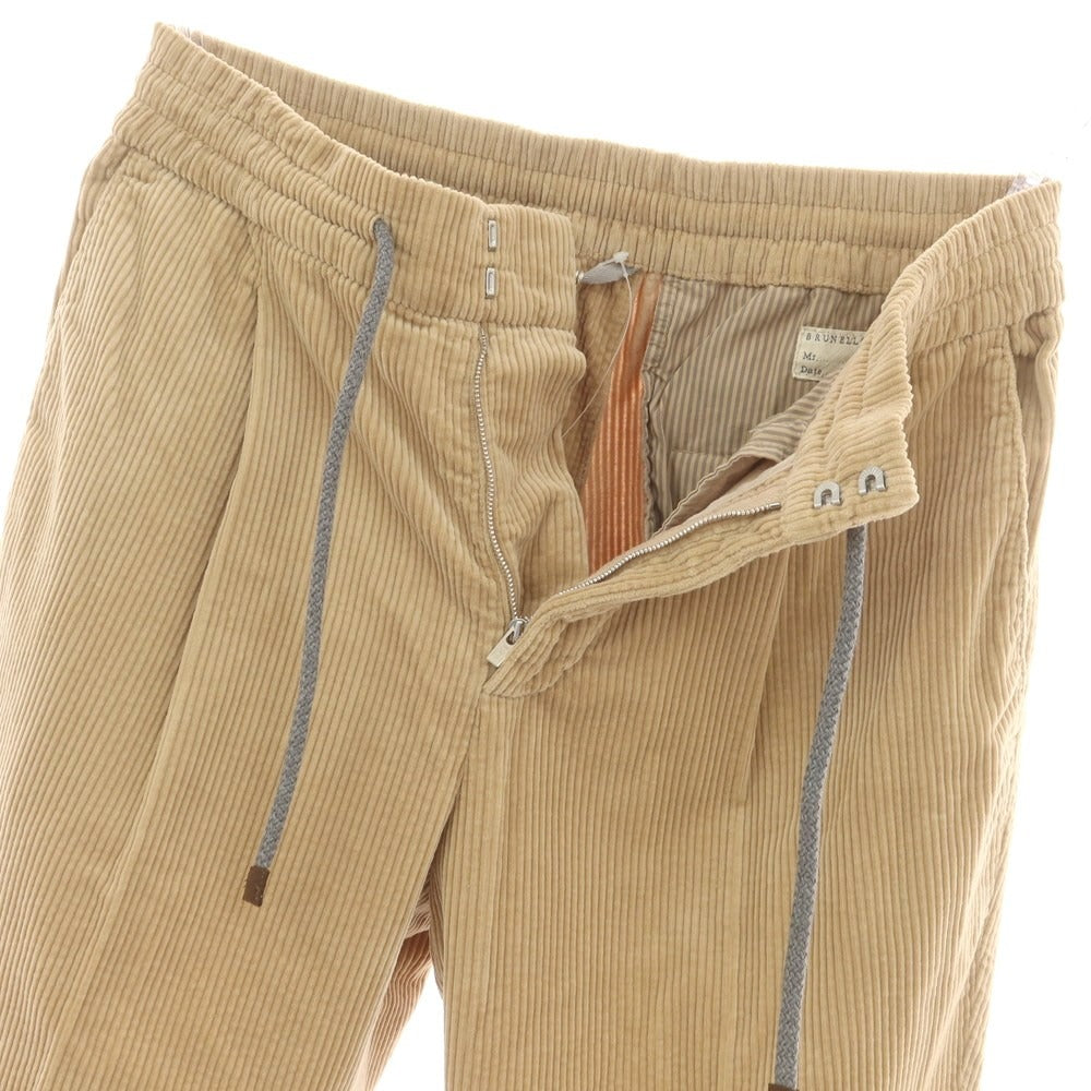 【新品】ブルネロクチネリ Brunello Cucinelli コーデュロイ イージースラックスパンツ ベージュ【サイズ44】【 状態ランクN 】【 メンズ 】 [DPD]