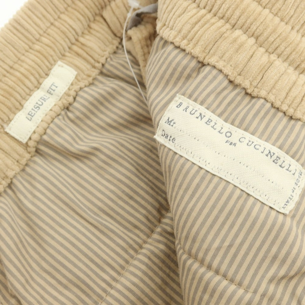 【新品】ブルネロクチネリ Brunello Cucinelli コーデュロイ イージースラックスパンツ ベージュ【 44 】【 状態ランクN 】【 メンズ 】