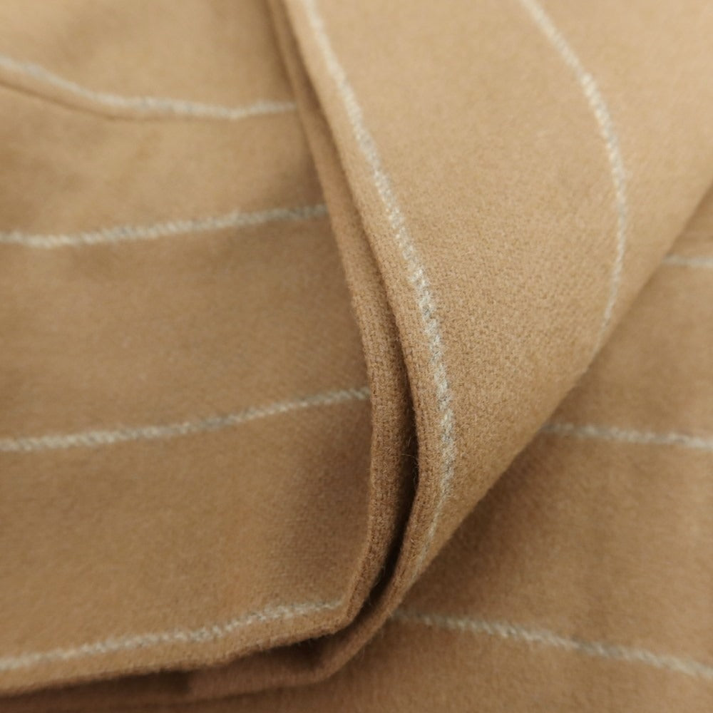 【新品】ブルネロクチネリ Brunello Cucinelli ウール ストライプ カジュアルスラックスパンツ ベージュxグレー【 サイズ44 】【 状態ランクN 】【 メンズ 】 [CPD]