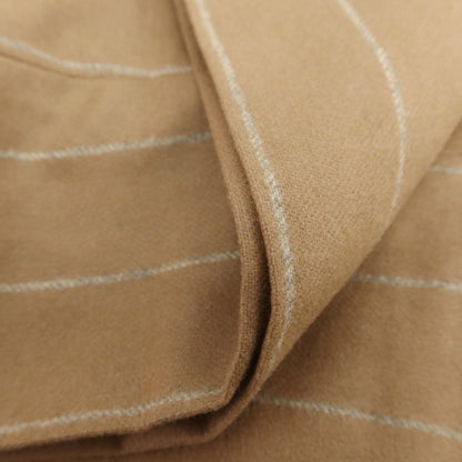 【新品】ブルネロクチネリ Brunello Cucinelli ウール ストライプ カジュアルスラックスパンツ ベージュxグレー【 44 】【 状態ランクN 】【 メンズ 】