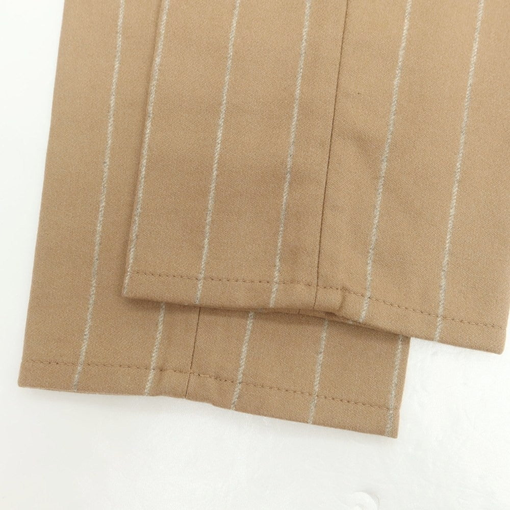 【新品】ブルネロクチネリ Brunello Cucinelli ウール ストライプ カジュアルスラックスパンツ ベージュxグレー【 サイズ44 】【 状態ランクN 】【 メンズ 】 [CPD]