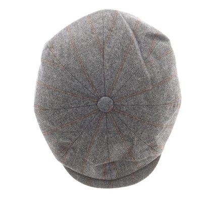 【新品】ブルネロクチネリ Brunello Cucinelli ウールシルクカシミヤ ハンチング 帽子 グレーxブラウン【 M 】【 状態ランクN 】【 メンズ 】