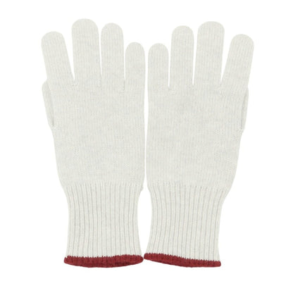 【新品】ブルネロクチネリ Brunello Cucinelli カシミヤ 手袋 ニットグローブ ライトグレーxワインレッド【 M 】【 状態ランクN 】【 メンズ 】