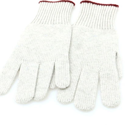 【新品】ブルネロクチネリ Brunello Cucinelli カシミヤ 手袋 ニットグローブ ライトグレーxワインレッド【 M 】【 状態ランクN 】【 メンズ 】