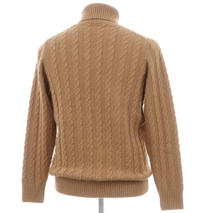 【新品】ザノーネ ZANONE ケーブル編み アルパカウール タートルネック プルオーバーニット ライトブラウン【 48 】【 状態ランクN 】【 メンズ 】