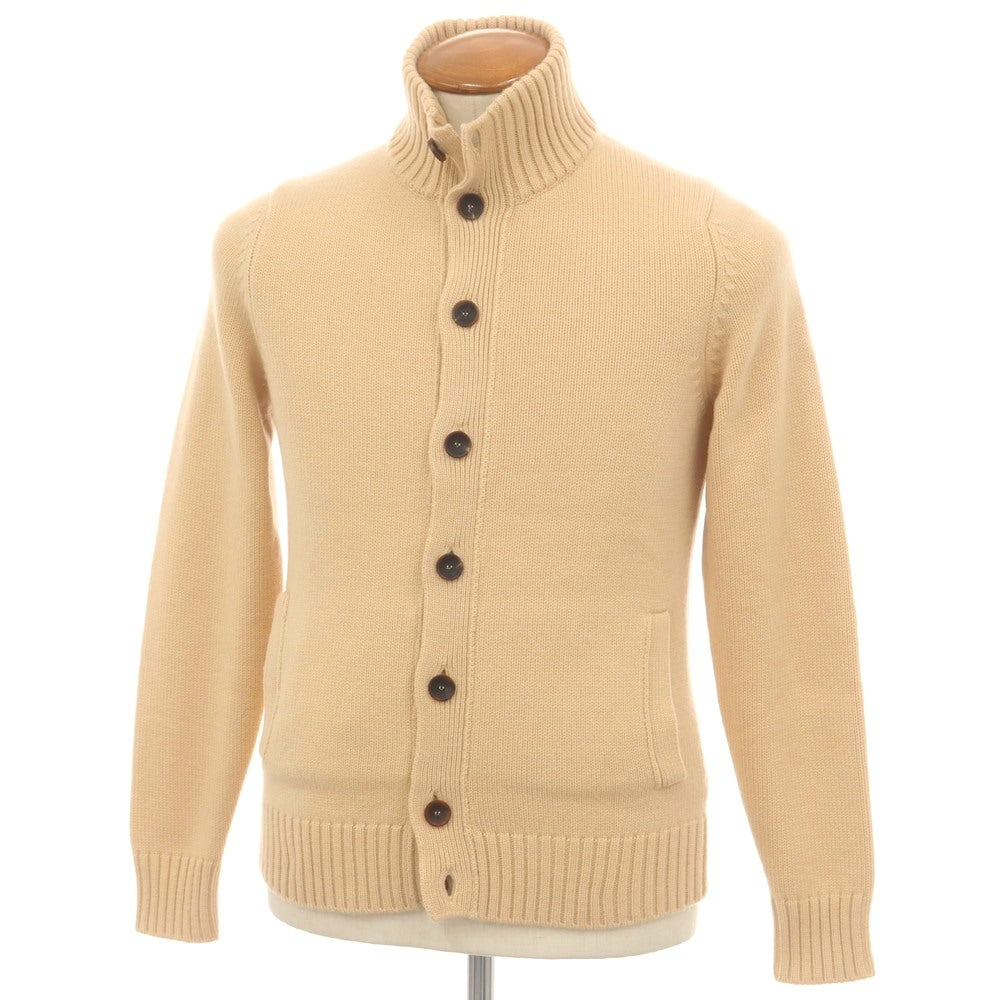 【新品】ザノーネ ZANONE CHIOTO キョート ミドルゲージ カシミヤ スタンドカラー カーディガン ベージュ【 46 】【 状態ランクN 】【 メンズ 】