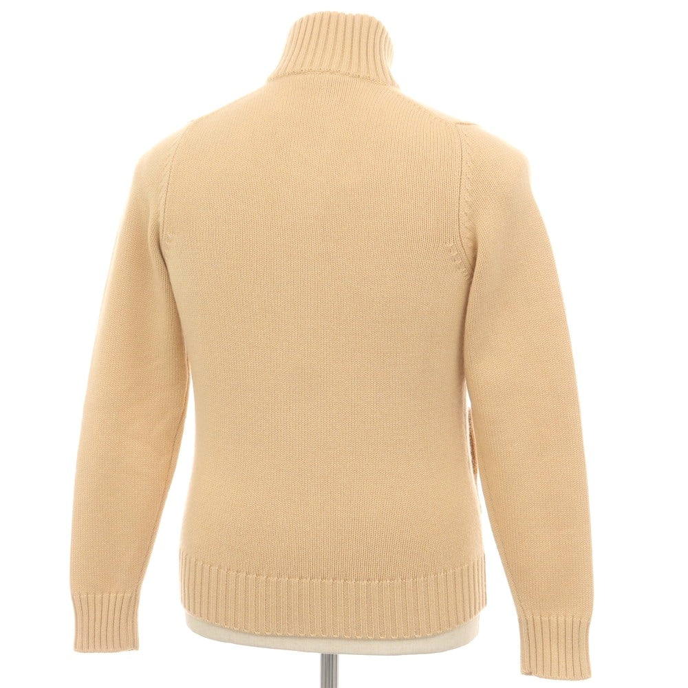 【新品】ザノーネ ZANONE CHIOTO キョート ミドルゲージ カシミヤ スタンドカラー カーディガン ベージュ【 46 】【 状態ランクN 】【 メンズ 】
