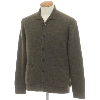【新品】ザノーネ ZANONE ウールナイロン 襟付き ニット カーディガン オリーブ【 48 】【 状態ランクN 】【 メンズ 】
