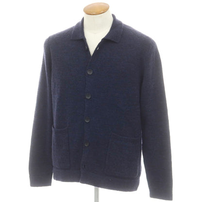 【新品】ザノーネ ZANONE ウールナイロン 襟付き ニット カーディガン ネイビー【 48 】【 状態ランクN 】【 メンズ 】