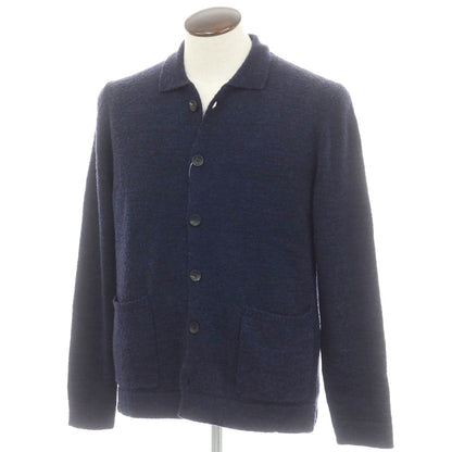 【新品】ザノーネ ZANONE ウールナイロン 襟付き ニット カーディガン ネイビー【 50 】【 状態ランクN 】【 メンズ 】