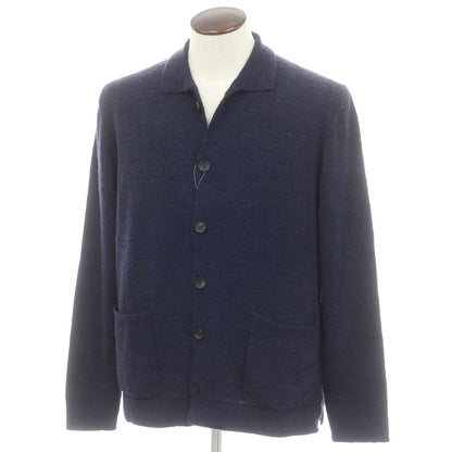 【新品】ザノーネ ZANONE ウールナイロン 襟付き ニット カーディガン ネイビー【 52 】【 状態ランクN 】【 メンズ 】