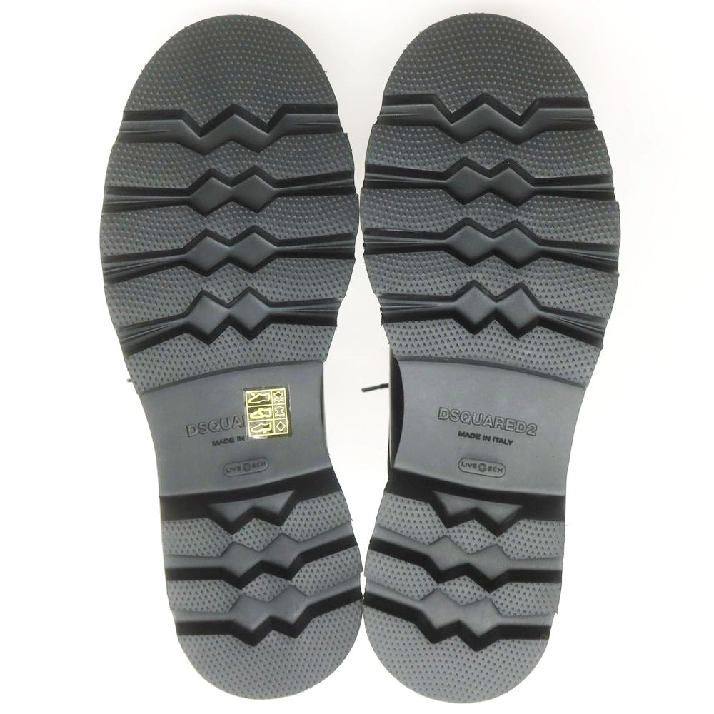 【新品】ディースクエアード DSQUARED2 レザー レースアップブーツ ブラック【 41 】【 状態ランクN 】【 メンズ 】