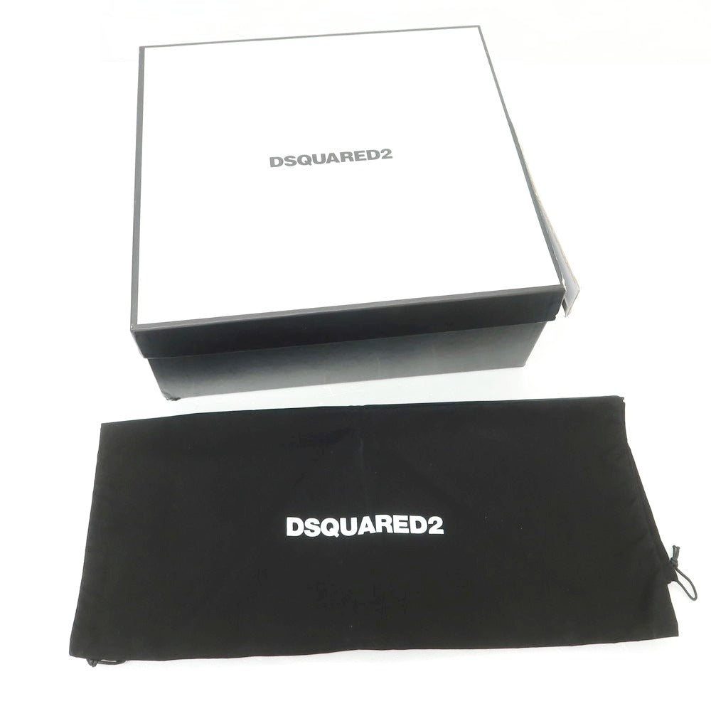 【新品】ディースクエアード DSQUARED2 レザー コンバットブーツ ブラック【 43 】【 状態ランクN 】【 メンズ 】 [BPD]