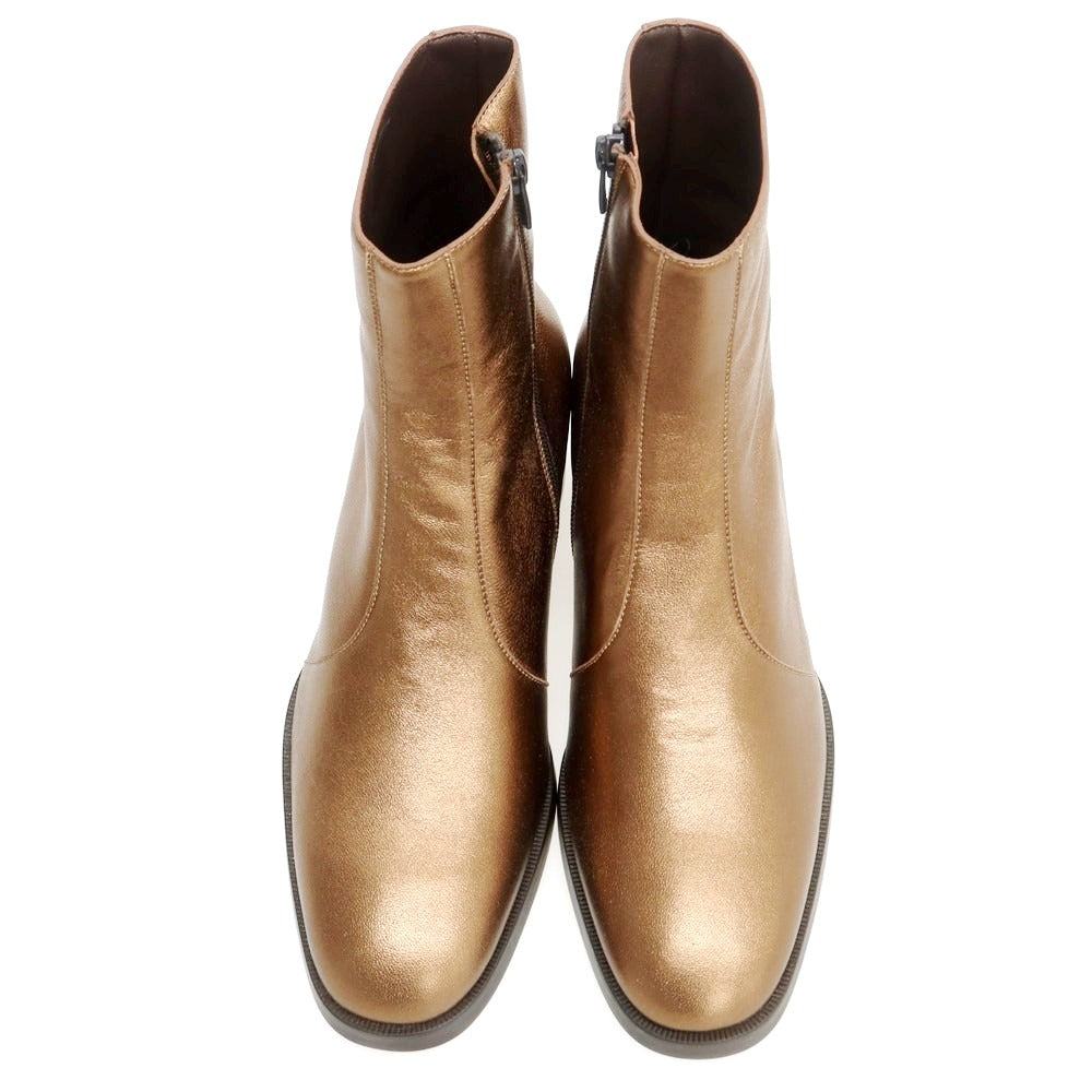 【新品】ディースクエアード DSQUARED2 レザー サイドジップブーツ メタリックブラウン【 40 】【 状態ランクN 】【 メンズ 】