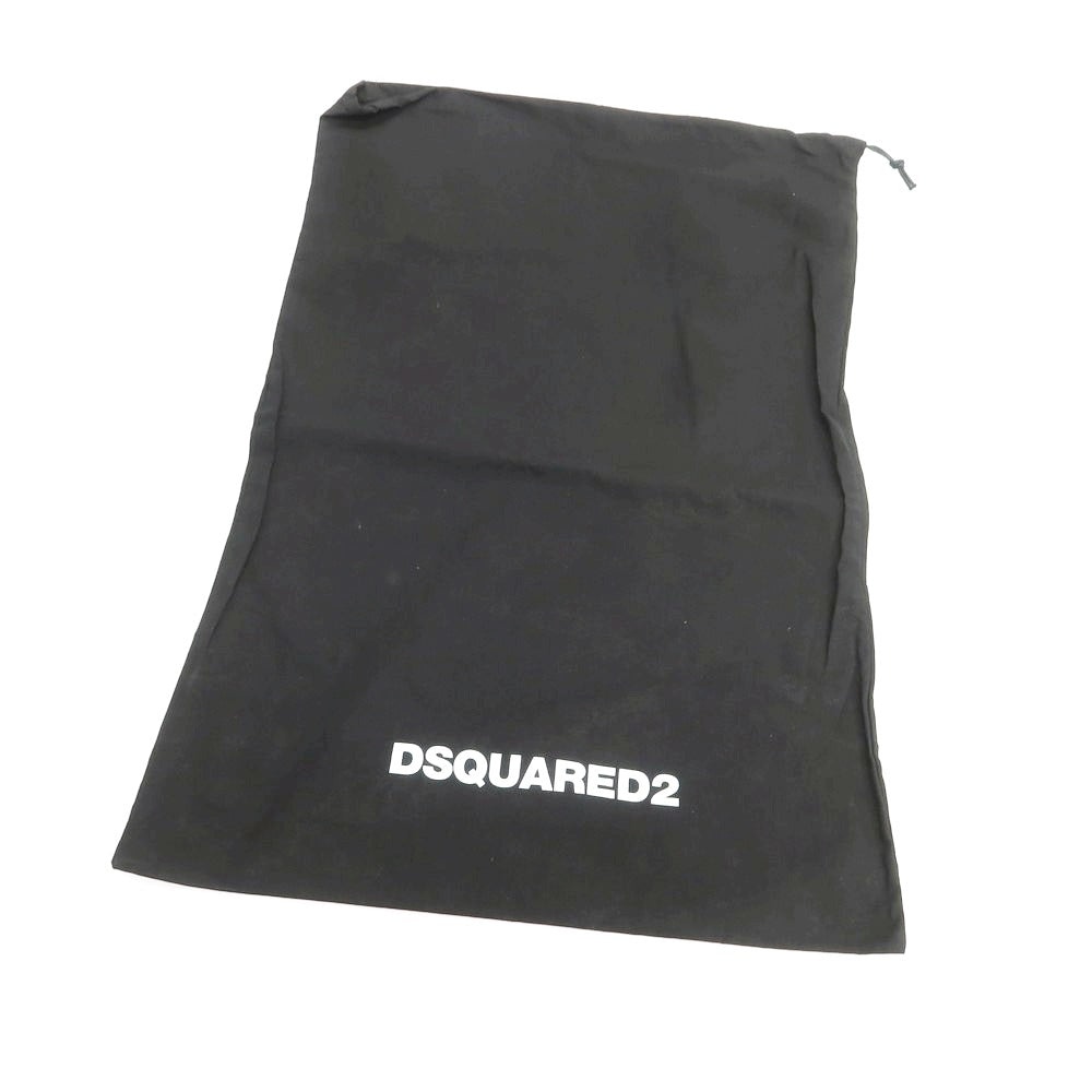 【新品アウトレット】ディースクエアード DSQUARED2 レザー ウエスタンブーツ ブラウンxオフホワイト【 41 】【 状態ランクN- 】【 メンズ 】 [BPD]