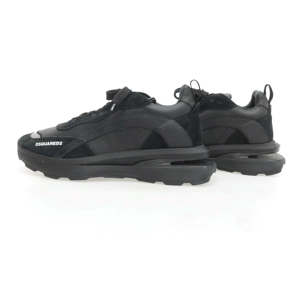 【新品】ディースクエアード DSQUARED2 Slash レザー スニーカー ブラック【 43 】【 状態ランクN 】【 メンズ 】