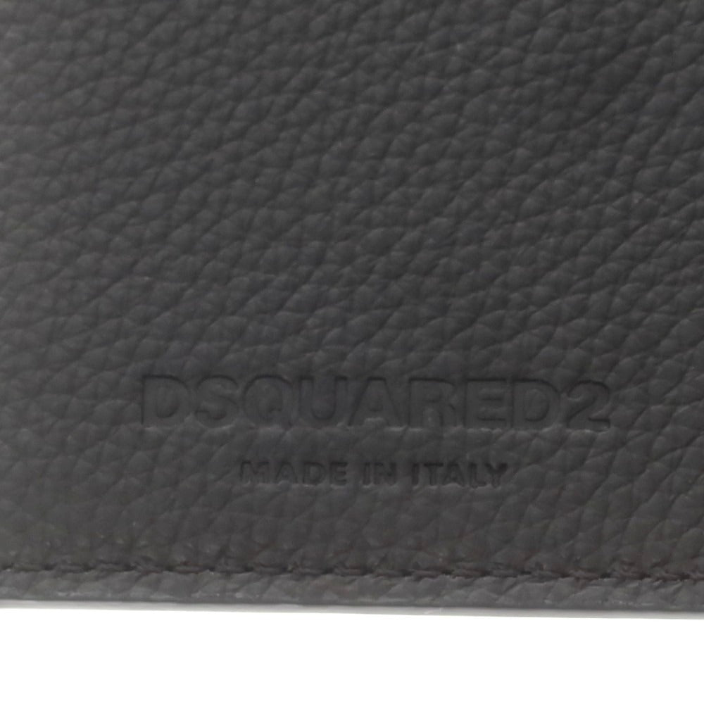 【新品】ディースクエアード DSQUARED2 レザー ロゴ 名刺入れ ブラック【 状態ランクN 】【 メンズ 】
