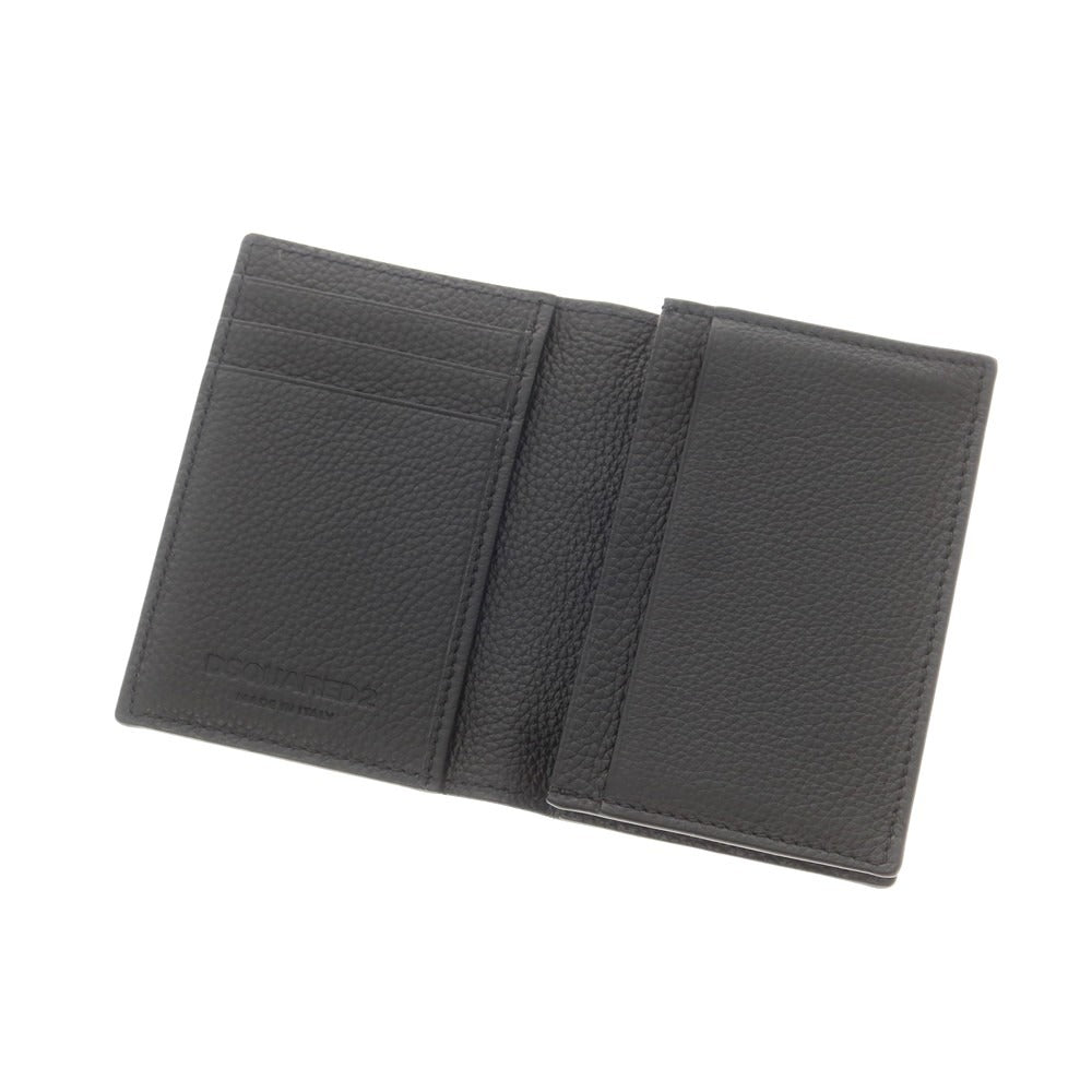 【新品】ディースクエアード DSQUARED2 レザー ロゴ 名刺入れ ブラック【 状態ランクN 】【 メンズ 】 [CPD]