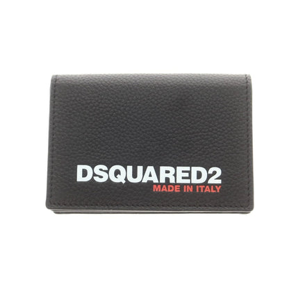 【新品】ディースクエアード DSQUARED2 レザー ロゴ 名刺入れ ブラック【 状態ランクN 】【 メンズ 】
