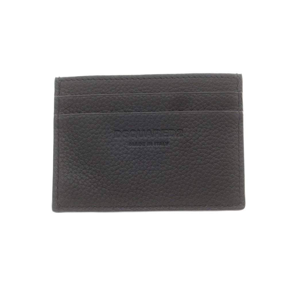 【新品】ディースクエアード DSQUARED2 レザー ロゴ カードケース ブラック【 状態ランクN 】【 メンズ 】 [CPD]
