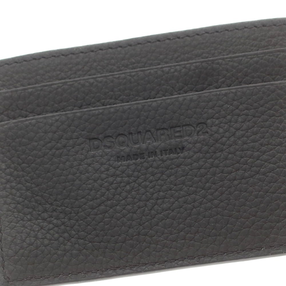 【新品】ディースクエアード DSQUARED2 レザー ロゴ カードケース ブラック【 状態ランクN 】【 メンズ 】 [CPD]