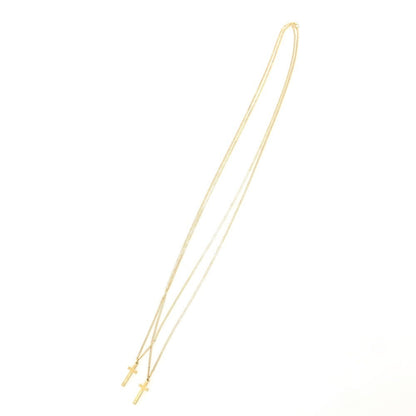 【新品】ディースクエアード DSQUARED2 2連 クロス ネックレス ゴールド【 状態ランクN 】【 メンズ 】