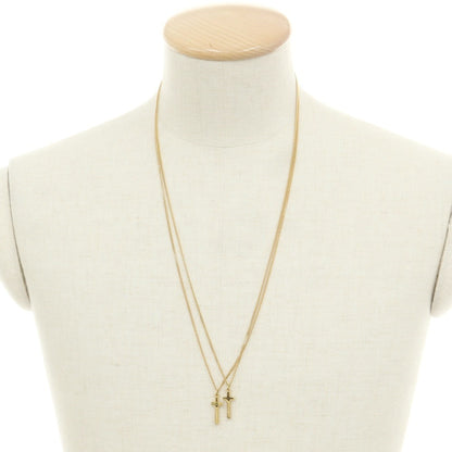 【新品】ディースクエアード DSQUARED2 2連 クロス ネックレス ゴールド【 状態ランクN 】【 メンズ 】