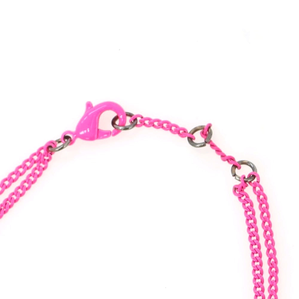 【新品】ディースクエアード DSQUARED2 2連 クロス ブレスレット ピンク【 サイズL 】【 状態ランクN 】【 メンズ 】 [BPD]
