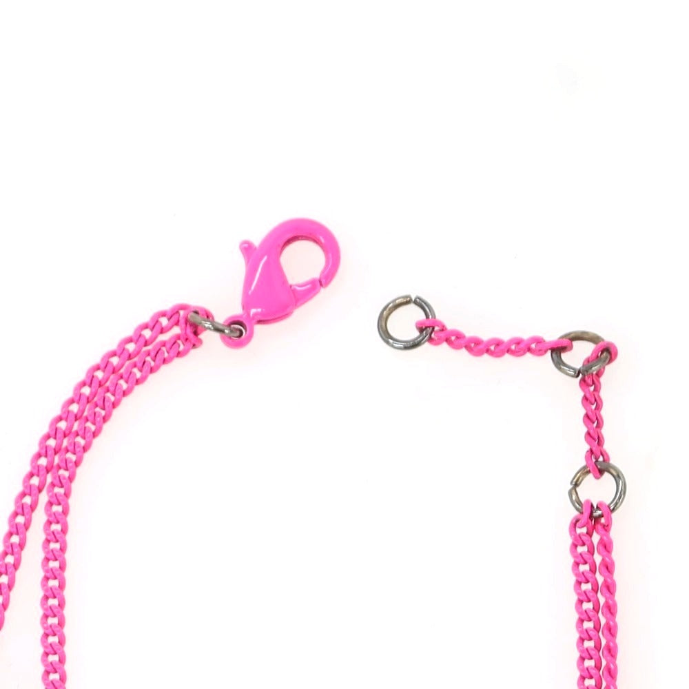 【新品】ディースクエアード DSQUARED2 2連 クロス ブレスレット ピンク【 L 】【 状態ランクN 】【 メンズ 】