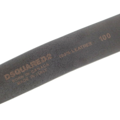 【新品】ディースクエアード DSQUARED2 レザー ベルト ブラック【 100 】【 状態ランクN 】【 メンズ 】