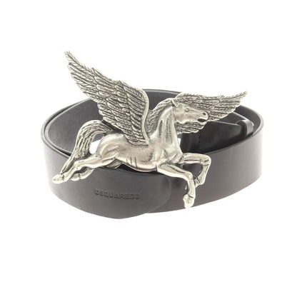 【新品】ディースクエアード DSQUARED2 ペガサスバックル ベルト ブラック【 85 】【 状態ランクN 】【 メンズ 】
