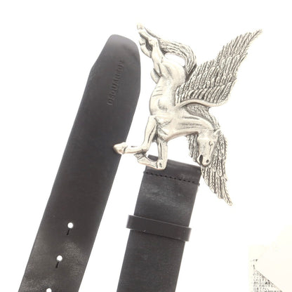 【新品】ディースクエアード DSQUARED2 ペガサスバックル ベルト ブラック【 85 】【 状態ランクN 】【 メンズ 】