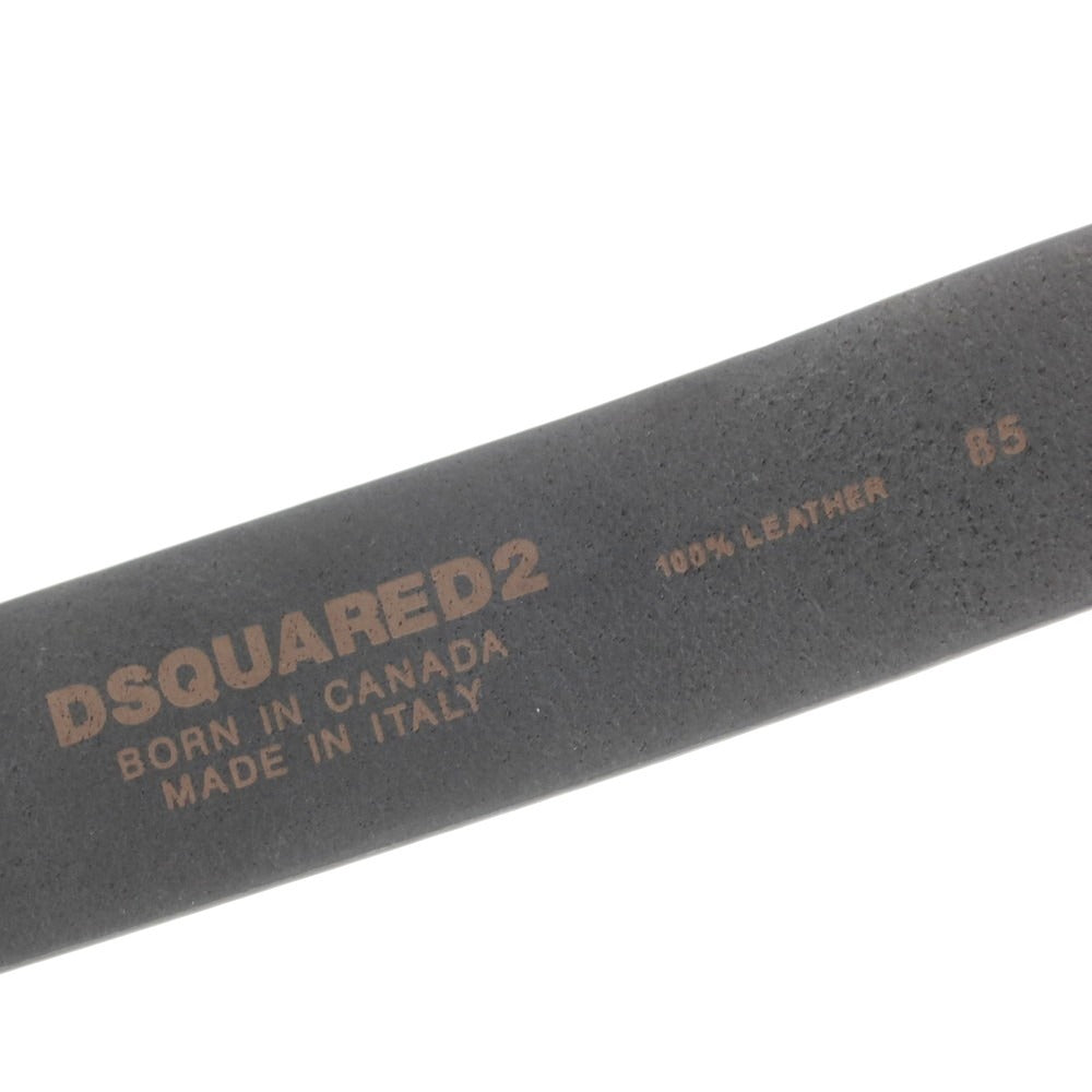 【新品】ディースクエアード DSQUARED2 ペガサスバックル ベルト ブラック【 85 】【 状態ランクN 】【 メンズ 】