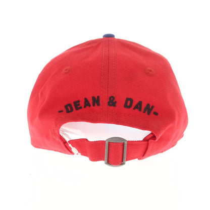 【新品】ディースクエアード DSQUARED2 コットン ベースボールキャップ レッドxホワイト【 UNI 】【 状態ランクN 】【 メンズ 】