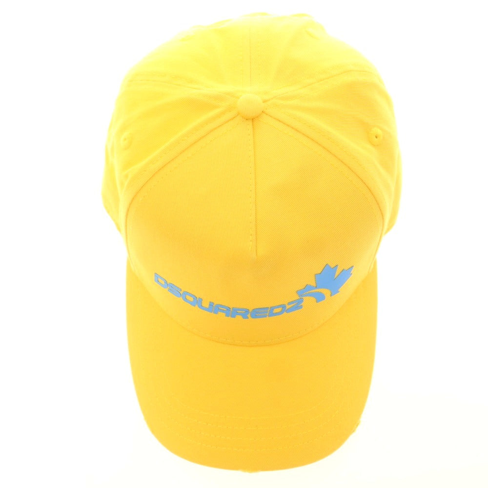 【新品アウトレット】ディースクエアード DSQUARED2 コットン ベースボールキャップ イエロー【 UNI 】【 状態ランクN- 】【 メンズ 】