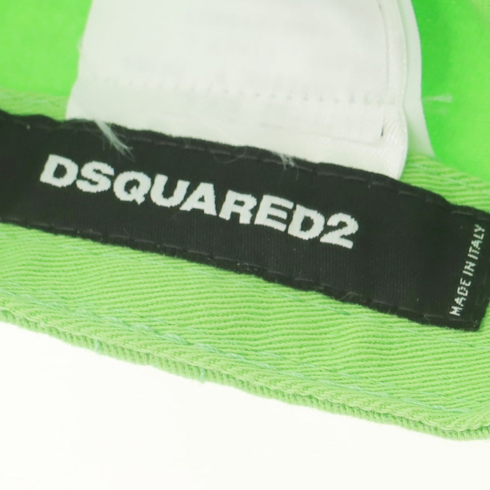 【新品アウトレット】ディースクエアード DSQUARED2 コットン ベースボールキャップ ライトグリーン【 UNI 】【 状態ランクN- 】【 メンズ 】
