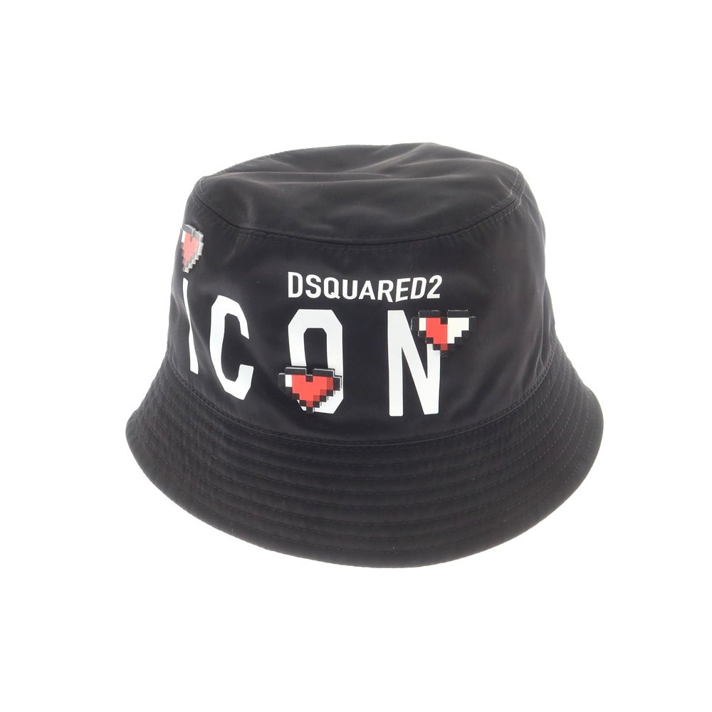 【新品】ディースクエアード DSQUARED2 ナイロン バケットハット ブラック【サイズM】【 状態ランクN 】【 メンズ 】 [CPD]