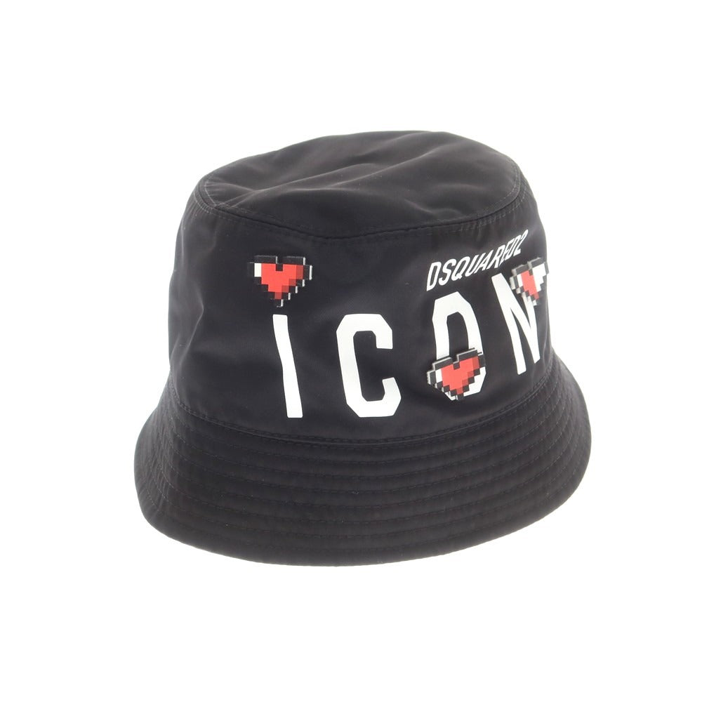 【新品】ディースクエアード DSQUARED2 ナイロン バケットハット ブラック【サイズM】【 状態ランクN 】【 メンズ 】 [CPD]
