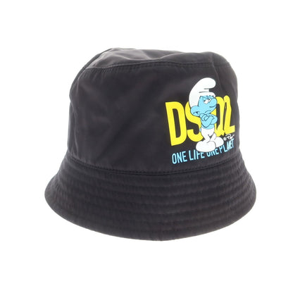 【新品】ディースクエアード DSQUARED2 × SMURFS ナイロン バケットハット ブラック【 L 】【 状態ランクN 】【 メンズ 】