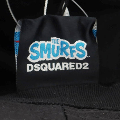 【新品】ディースクエアード DSQUARED2 × SMURFS ナイロン バケットハット ブラック【 L 】【 状態ランクN 】【 メンズ 】