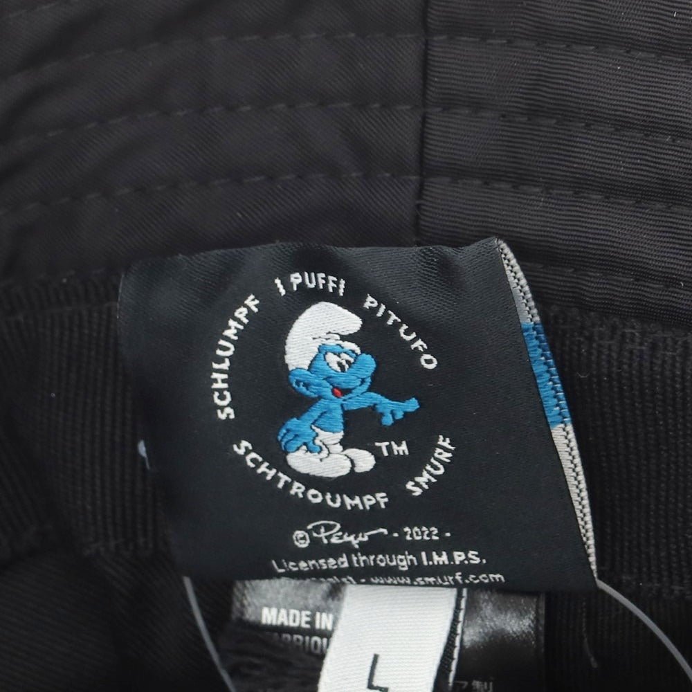 【新品】ディースクエアード DSQUARED2 × SMURFS ナイロン バケットハット ブラック【 L 】【 状態ランクN 】【 メンズ 】