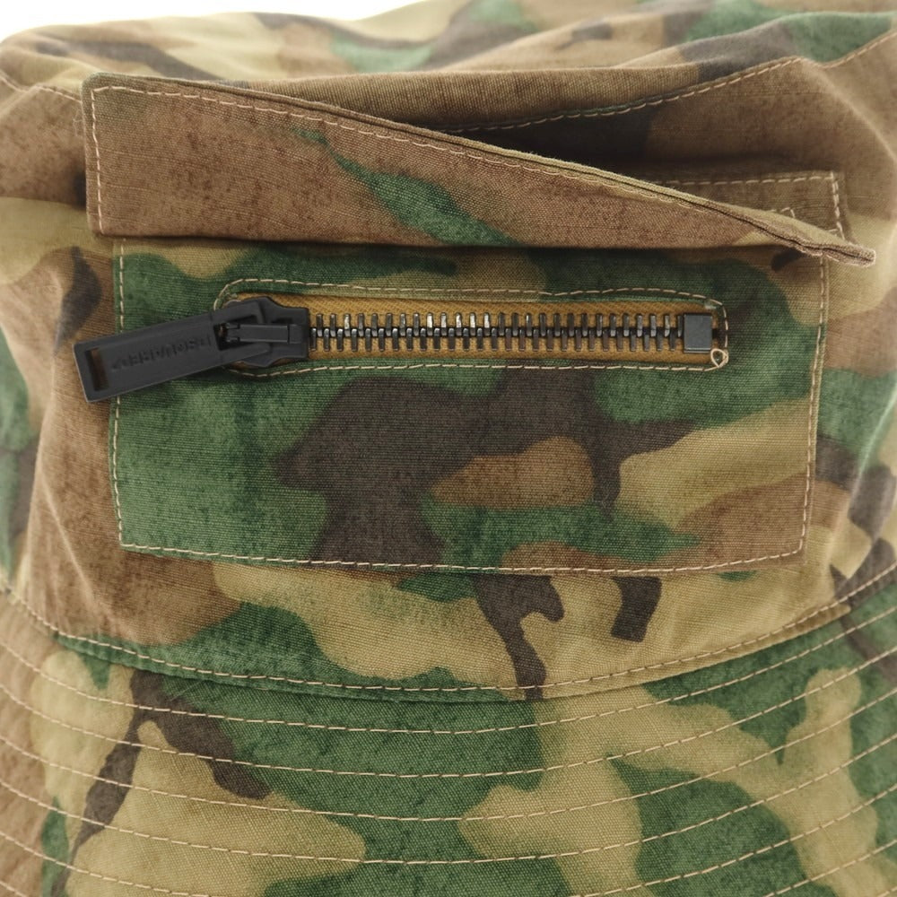 【新品】ディースクエアード DSQUARED2 コットン カモフラ バケットハット カーキ系【 L 】【 状態ランクN 】【 メンズ 】