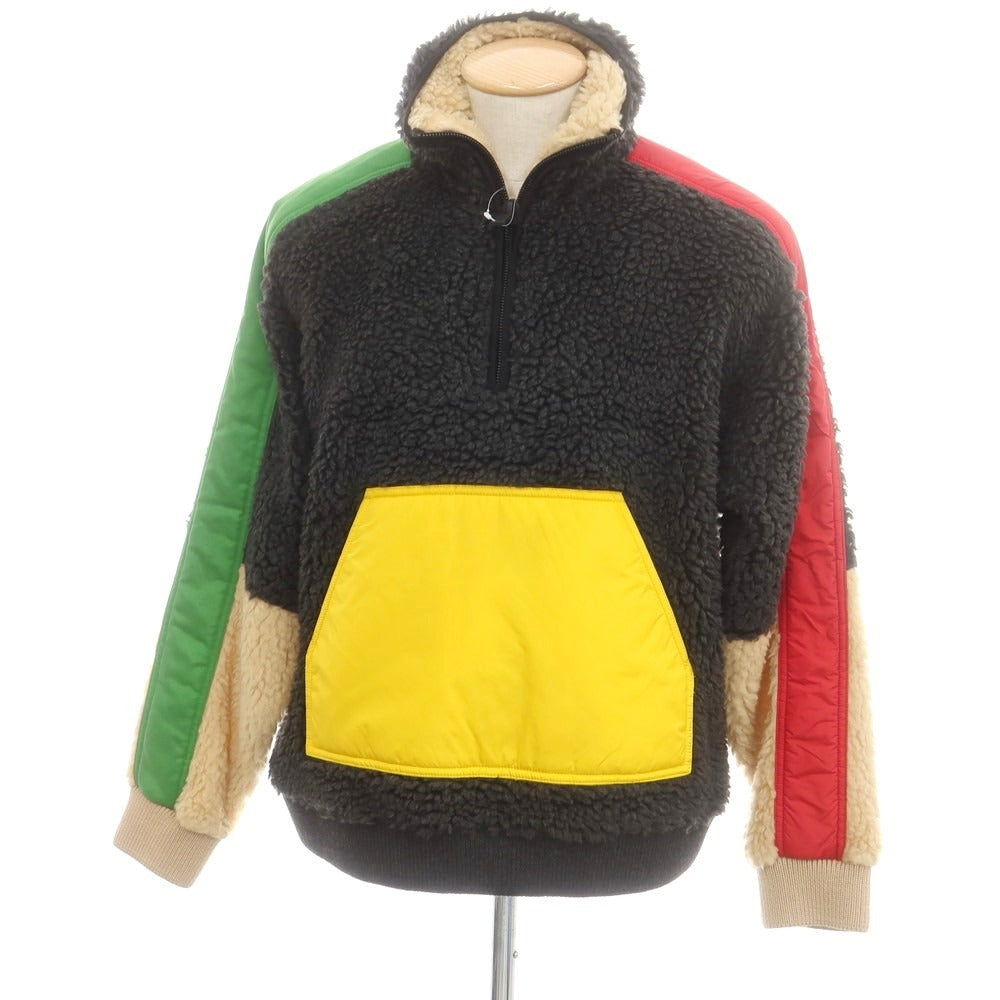 【新品アウトレット】ディースクエアード DSQUARED2 プルオーバー フリースジャケット ブラックxマルチカラー【 S 】【 状態ランクN- 】【 メンズ 】