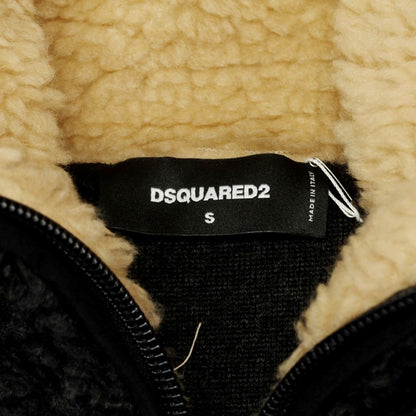 【新品アウトレット】ディースクエアード DSQUARED2 プルオーバー フリースジャケット ブラックxマルチカラー【 S 】【 状態ランクN- 】【 メンズ 】